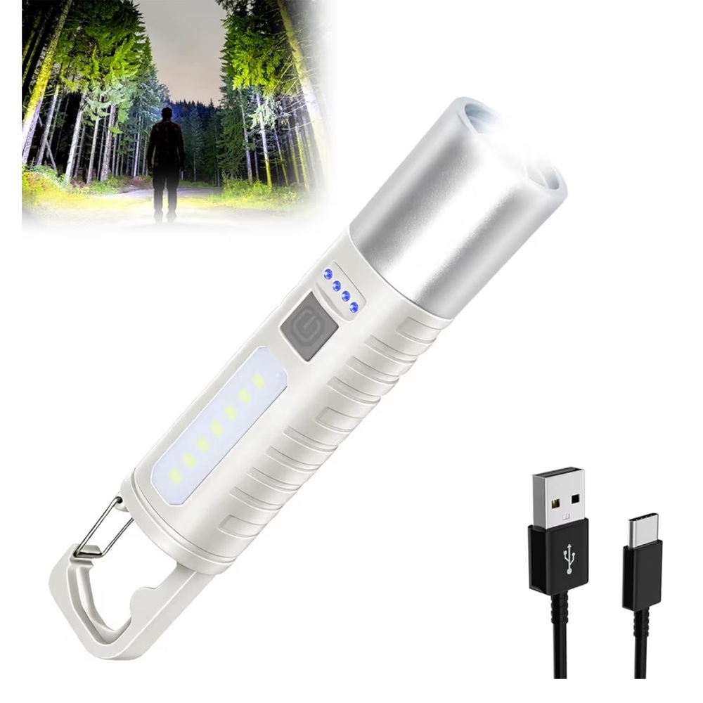 LED Flashlight with USB Charging Cable